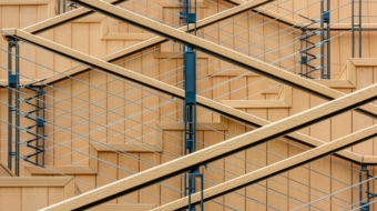 Modern,Diagonal,Wooden,Staircase,With,Metal,Cable,Railing,,Architectural,Abstract